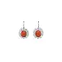 White Gold Earrings with Coral