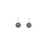 Earrings with Black Pearl and Zircons