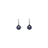 Earrings with Black Pearl and Zircons