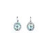 Hanging Earrings Decorated with Blue Topaz on Elegant White Gold