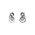 Earrings with White Gold Zircons