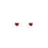 White Gold Earrings with Enamel Hearts