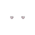 White Gold Butterfly Earrings with Pink Enamel