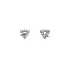 Triangular White Gold Earrings with Zircones