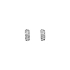 Round Earrings with White Gold Zircons