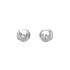 Gold Earrings with Engraved Flower Motif
