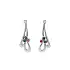 Stylish White Gold Earrings with Variegated Stones