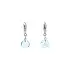 Earrings White Gold with Blue Topaz