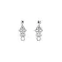 White Gold Earrings with Flower Pattern and Zircones