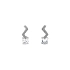 Modern White Gold Earrings with Distinctive Zircons