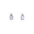 Gold Earrings with Amethyst and Shining Zircon