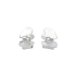White Gold Heart Earrings