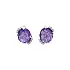 White Gold Amethyst Earrings