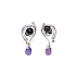 White Gold Amethyst Earrings