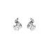 Earrings with White Gold Zircons