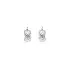 White Gold Round Earrings