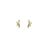 Gold Earrings with Zircons