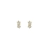Gold Earrings with Zircons