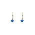 Gold Earrings with Blue Stars