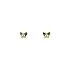Gold Pecek Earrings Butterfly with Zirconia