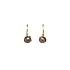 Gold Earrings with Brown Pearl