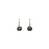 Gold Earrings with Black Pearl
