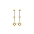 Gold Hanging Earrings Hearts
