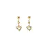 Gold Hanging Heart Earrings