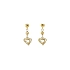 Gold Hanging Heart Earrings