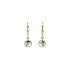 Pendant Earrings with Zircones in Combined Gold