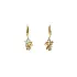 Gold dangle earrings flowers