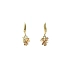 Gold dangle earrings flowers