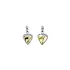 Pendant Earrings Heart with Zircones