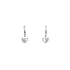 White Gold Hearts Earrings