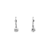 Earrings Quatrefoil with White Gold Zircons