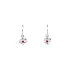 Children's Earrings with White Gold Rubies