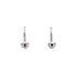 Earrings Heart with Ruby in White Gold