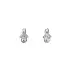 Elegant White Gold Earrings with Shining Zircon