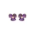 Gold Earrings with Amethyst