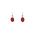 White Gold Short dangle earrings decorated with corals