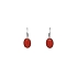 White Gold Short dangle earrings decorated with corals