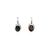Short White Gold Tiger Eye Earrings