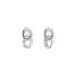 White Gold Earrings with Zircons in Intertwined Link Design