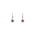 White Gold Earrings Decorated with Rubies and Fine Zircons