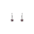 White Gold Earrings Decorated with Rubies and Fine Zircons