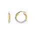 Elegant Hoop Earrings in Two-Tone Gold