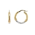 Elegant Gold Earrings with Yellow and White Gold Contrast