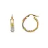 Elegant Tricolor Gold Hoop Earrings