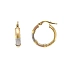 Elegant Tricolor Gold Hoop Earrings