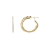 Gold Hoop Earrings with Zirconia